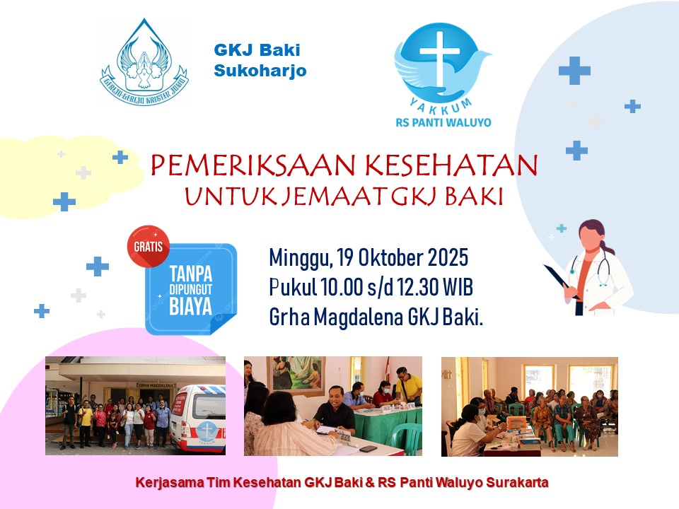 Pemeriksaan Kesehatan Jemaat GKJ Baki, gereja kristen jawa, gkj, gkj baki, gereja kristen jawa baki, baki, sukoharjo, gkj klasis sukoharjo, klasis sukoharjo, klasis, sinode gkj, sinode 